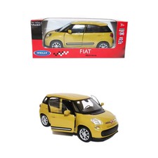 Welly 1/34 Fiat 500L Jaune 2013 Nex Models 1/39 Voiture 11 Cm