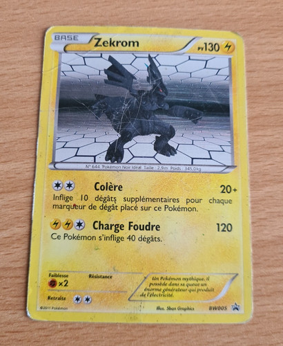 Carte pokémon bw005 zekrom - pokémon,