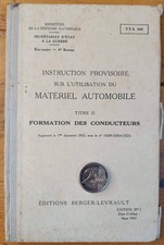 Instruction Provisoire TTA 303 – Matériel Automobile Militaire (1953) – Rare
