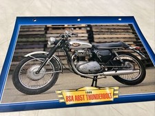 BSA A65T 650 Thunderbolt 1966 fiche carte moto passion collection Atlas