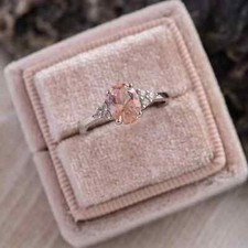 925 Argent Sterling Morganite