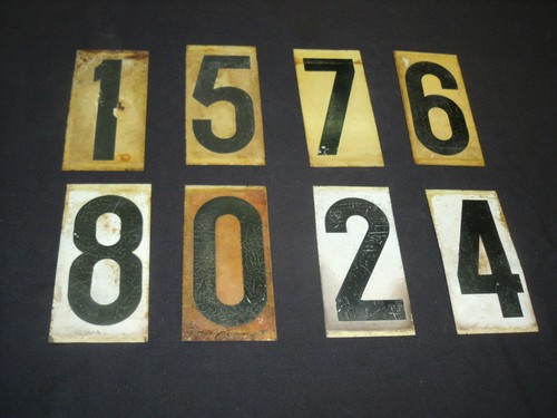 Chiffres tole d epoque - chiffres,