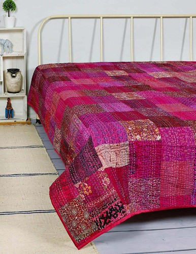 Couverture kantha patchwork - kantha, en