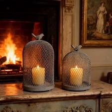 Lot de 2 bougeoirs en forme de