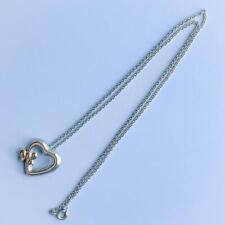 Collier cœur nœud ruban