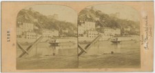 Stéréo circa 1860. Lyon. Port Bonnardel sur la Saône.