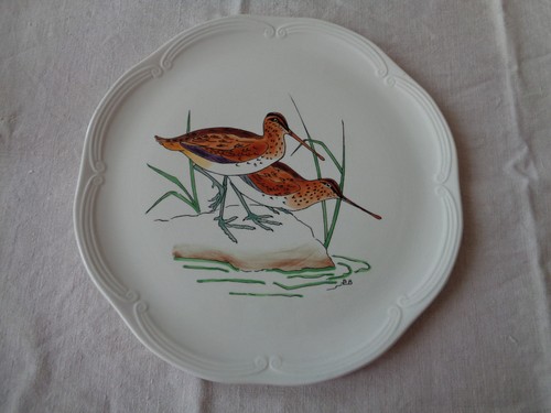 Plat faïence gien à - gien,