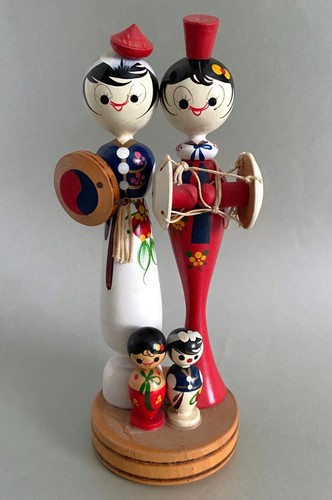 Poupée kokeshi vintage - poupée,
