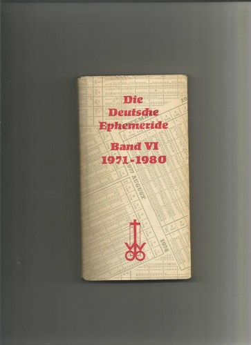 Die deutsdhe ephemeride band - die,