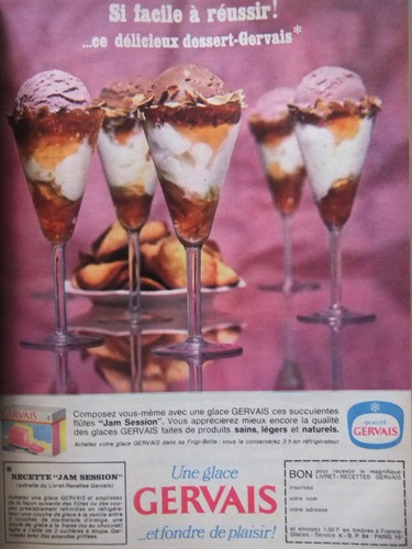 Publicité 1963 glaces - glaces, gervais