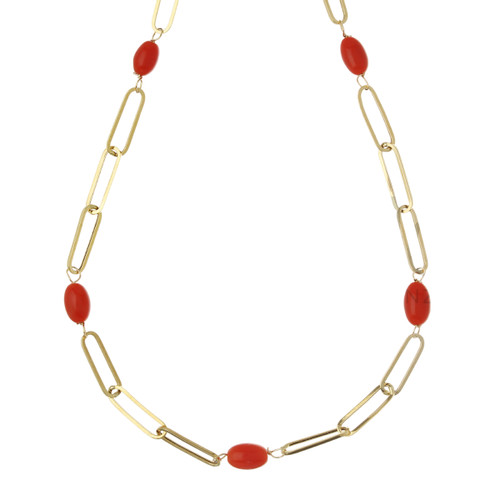 Collier corail or - corail, en