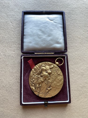 Médaille bronze dore sapeurs - médaille,