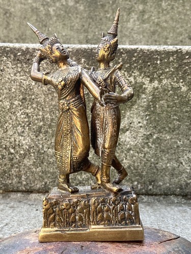 Ancien bronze siamois - bronze, danseurs