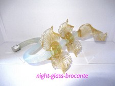 1 FEUILLE VINTAGE EN VERRE DE