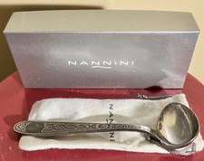 cuillére de  bébé à bouillie maison Christofle métal argenté dans sa boite