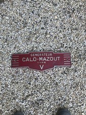 Ancienne Plaque Mazout Chaudière Deco Loft Alu Générateur 50 Cm