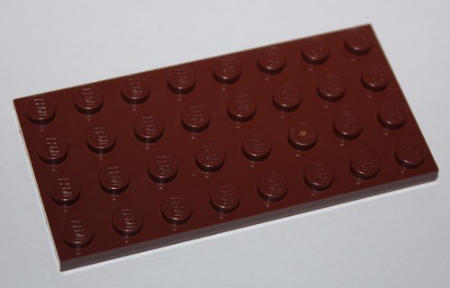 Lego redbrown plate - plate, ref