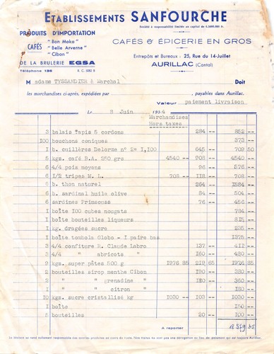 1954 produits importation - produits, d