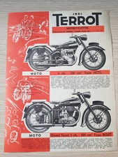 catalogue publicitaire motocyclettes TERROT 1951 350cm3 HCTL 500cm3 RGST 100cm3 