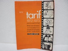 Film office tarif - , 1972