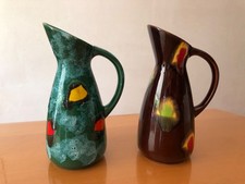 vintage/2 pichets Poët Laval-Maryse/France Très colorés 1 en TBE - 1 assez BE