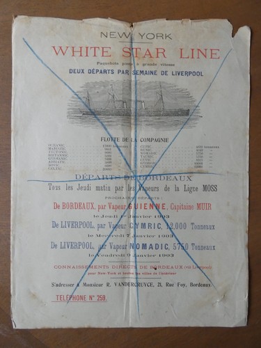 White star line titanic - star,