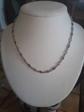 Collier Plaqué Or Tutti Frutti Bleu