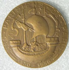 SUPERBE MEDAILLE LES PARISIENS DE PARIS 1880-1930 par Charles Perron