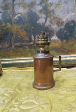 ancienne lampe a petrole de type pigeon en cuivre