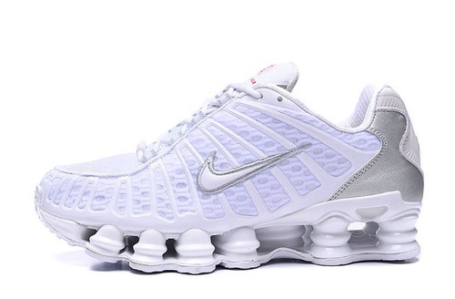 Nike shox blanche argent - nike,