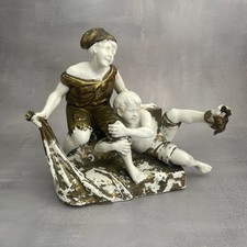 Figurine porcelaine Schäfer & Vater Rudolstadt la pêche aux écrevisses / homards