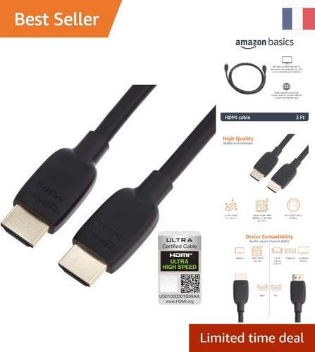 Câble hdmi noir m - câble, 0,9