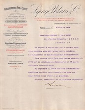 PARIS - LETTRE LEPAGE , URBAIN & CIE - CHAUDRONNERIE FER & CUIVRE - 1904