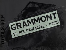 label plaque plaquette  poste radio  FR GRAMMONT 41   .  jeep willys  us ww2