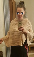 Poncho laine crochet fait - crochet,