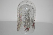 globe rond  en verre DOME CLOCHE sans socle au motif nature , blé,fleur, arbre