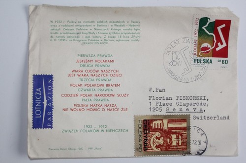 Enveloppe pologne union des - pologne,