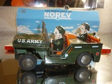 ANCIEN JEEP MILITAIRE WILLYS SOLDAT TOLE JAPON YONESAWA BANDAI CRAGSTAN 1960 USA