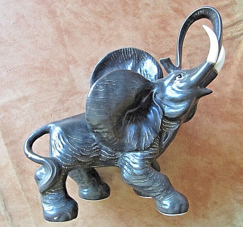 éléphant faïence teinte - faïence,