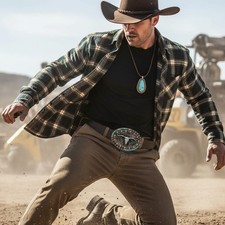 Hommes Argent Métal Boucle