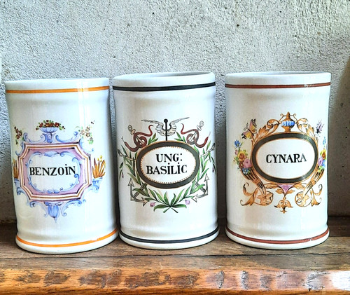 Pots pharmacie porcelaine - pharmacie, en