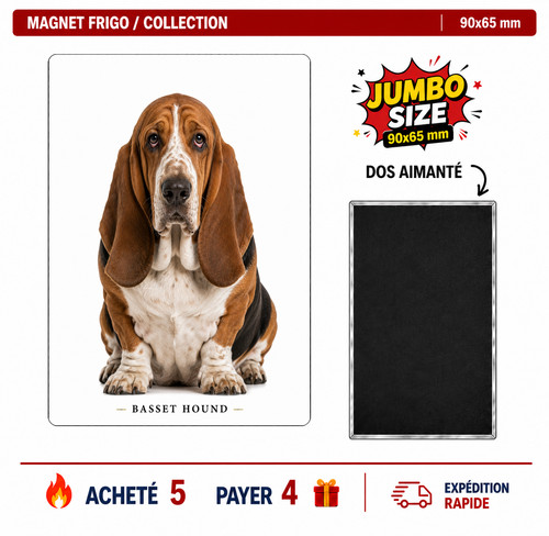 Magnet basset hound 90x65 - , mm