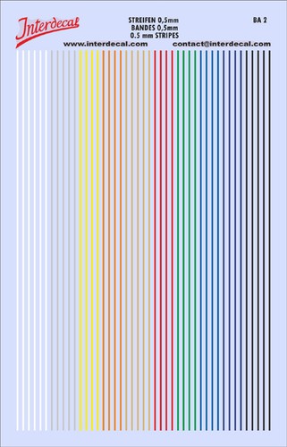 Bandes 5mm décalcomanies - bandes, 0,5mm