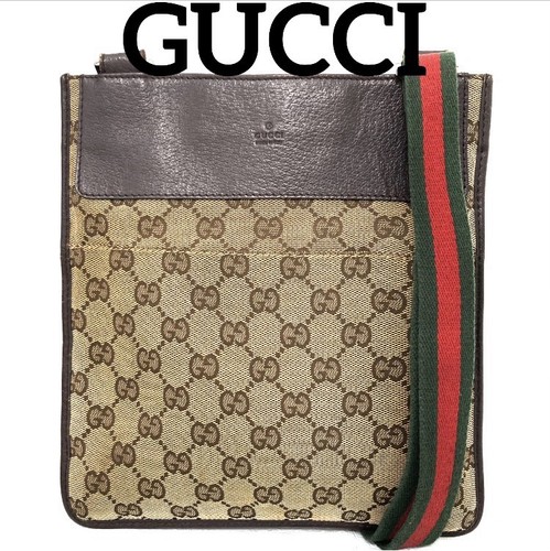 Gucci canvas shoulder bag - gg,