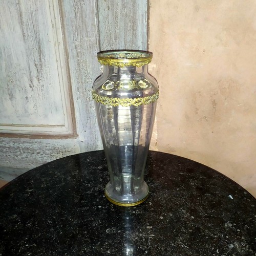 Vase balustre cristal ornement