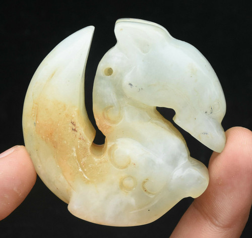 5cm old china hetian jade - 5.5cm,