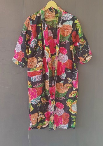 Robe kimono longue coton - robe,