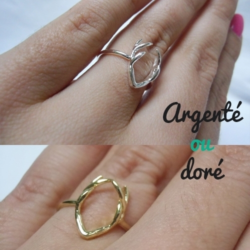 Bague originale mignonne bois