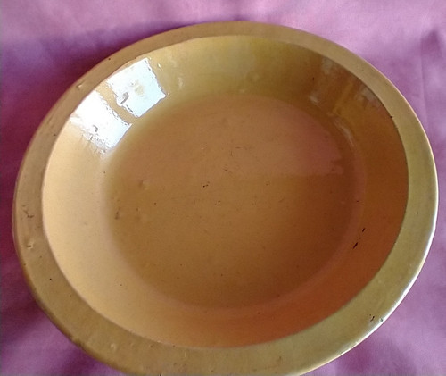 Joli plat creux terre cuite - plat,