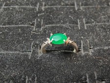 Bague artisanale pierre verte - pierre,